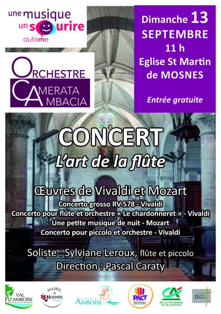 Affiche église concert Mosnes en fête
